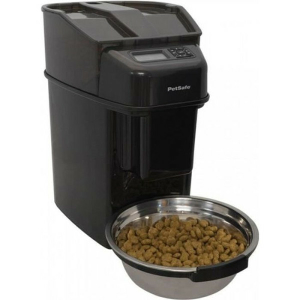- distributeur automatique de croquettes pour chien/chat 5.6l simply feed- jusqu'a 12 repas,fonctionne avec piles ou