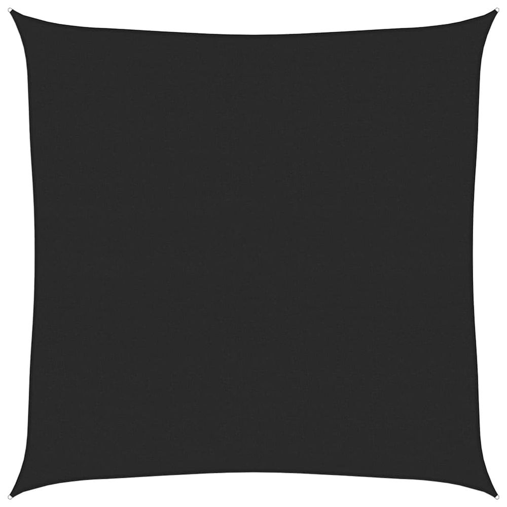 Voile d'ombrage 160 g/m² noir 6x6 m pehd