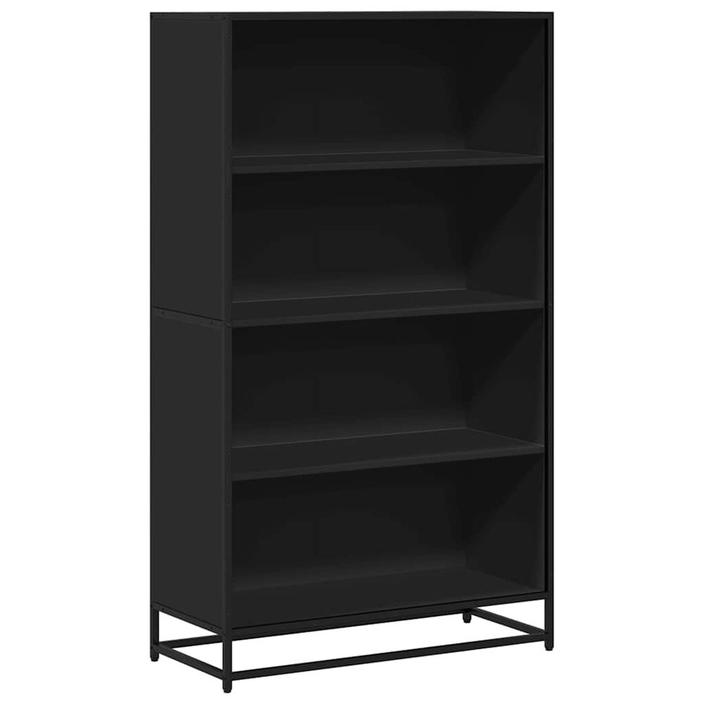 Bibliothèque noir 80,5x35x139 cm bois d'ingénierie
