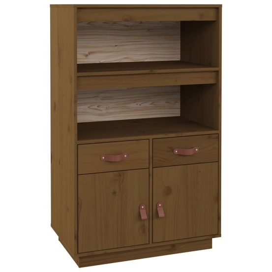 Buffet bahut commode armoire meuble de rangement organisateur cuisine salle de séjour salon haut 67 x 40 x 108,5 cm bois mass