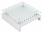 Table basse de design blanche verre - 77x77cm