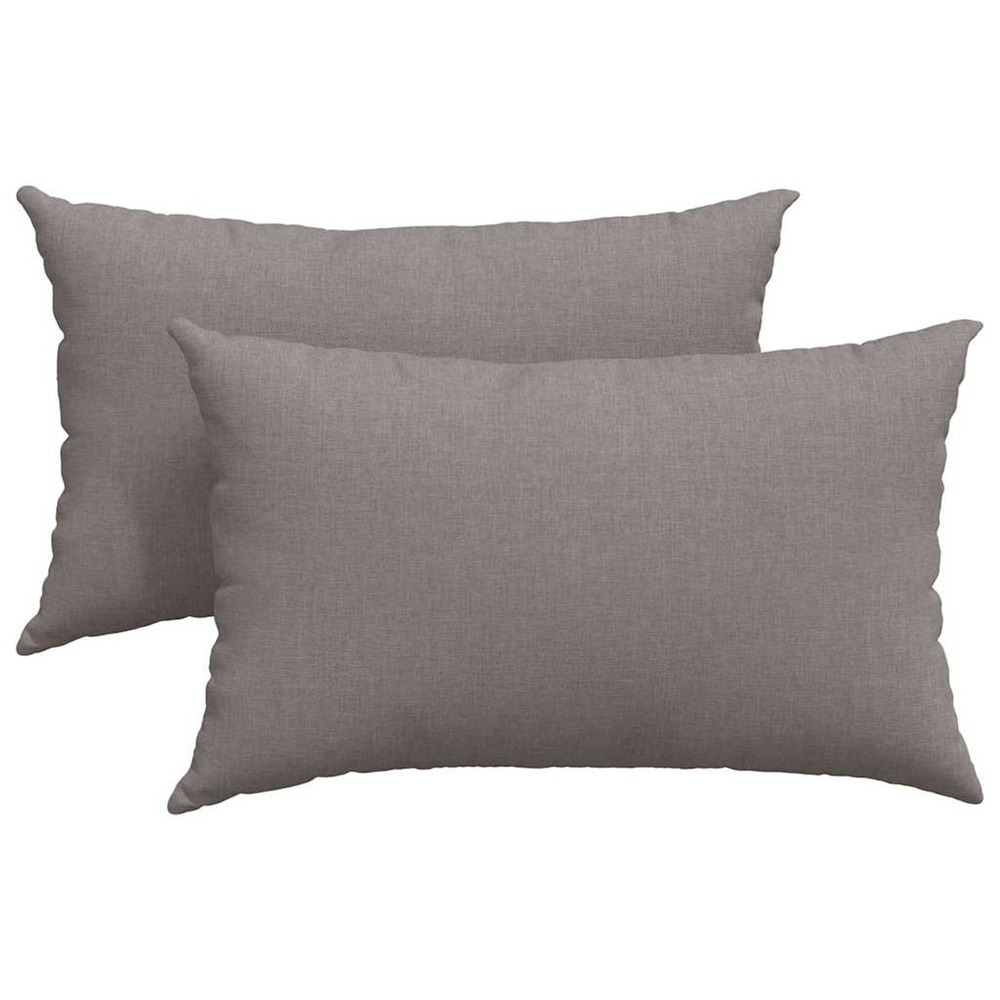 Coussins de canapé 2 pcs taupe 50 x 30 cm tissu