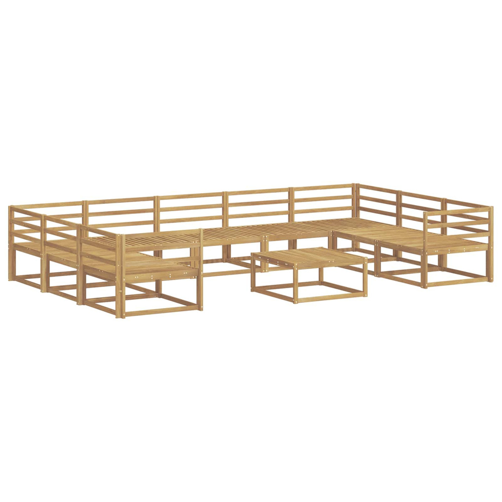Ensemble de canapés d'extérieur 10 pcs blanc