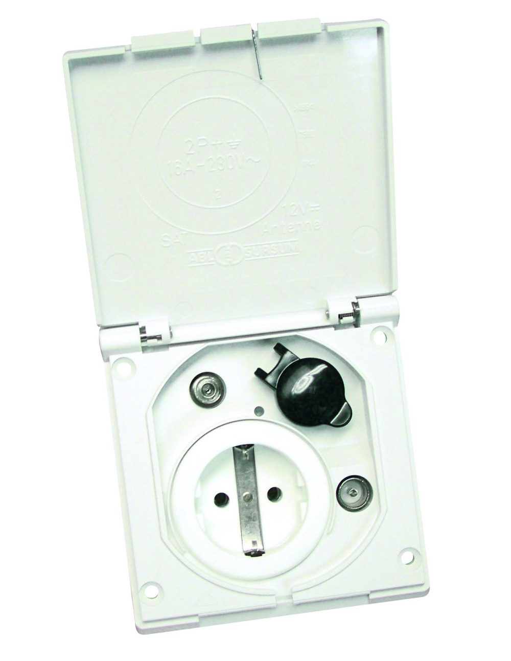 Multiprise extérieure tv antenne 12/220v