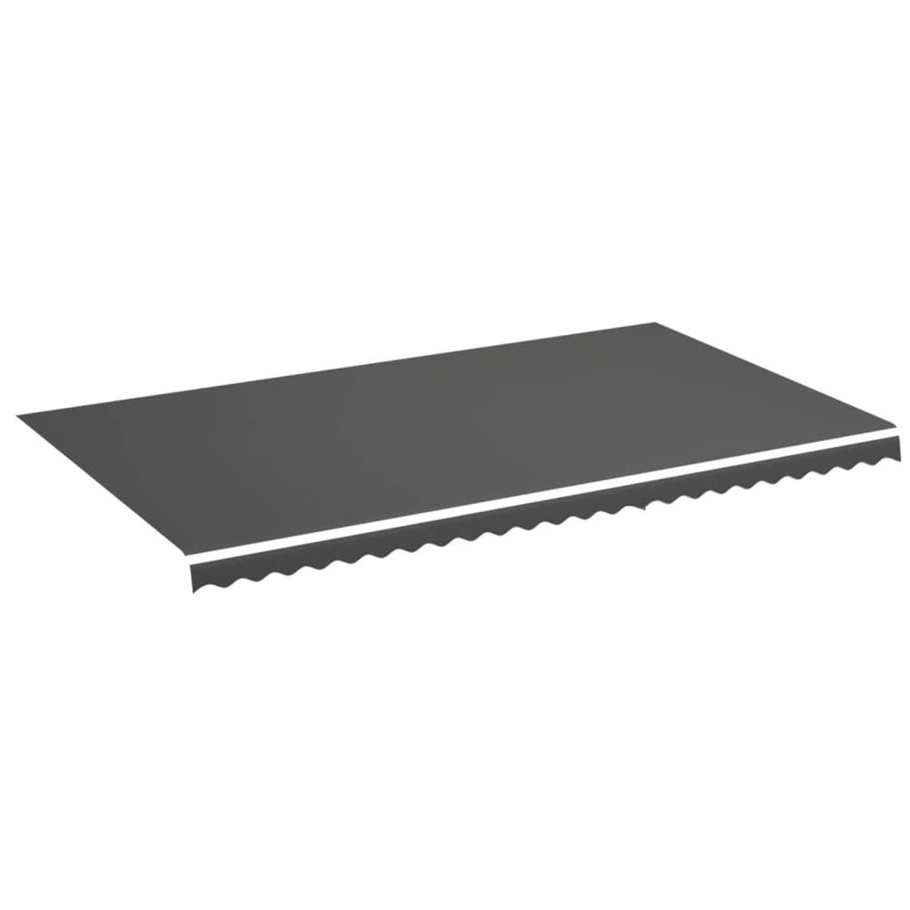 Tissu de remplacement pour auvent anthracite 600x350 cm polyester