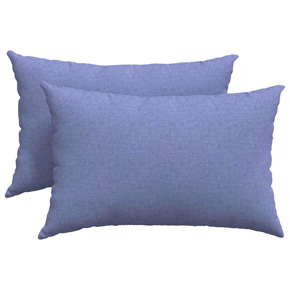 Coussins de canapé 2 pcs bleu 60 x 40 cm tissu