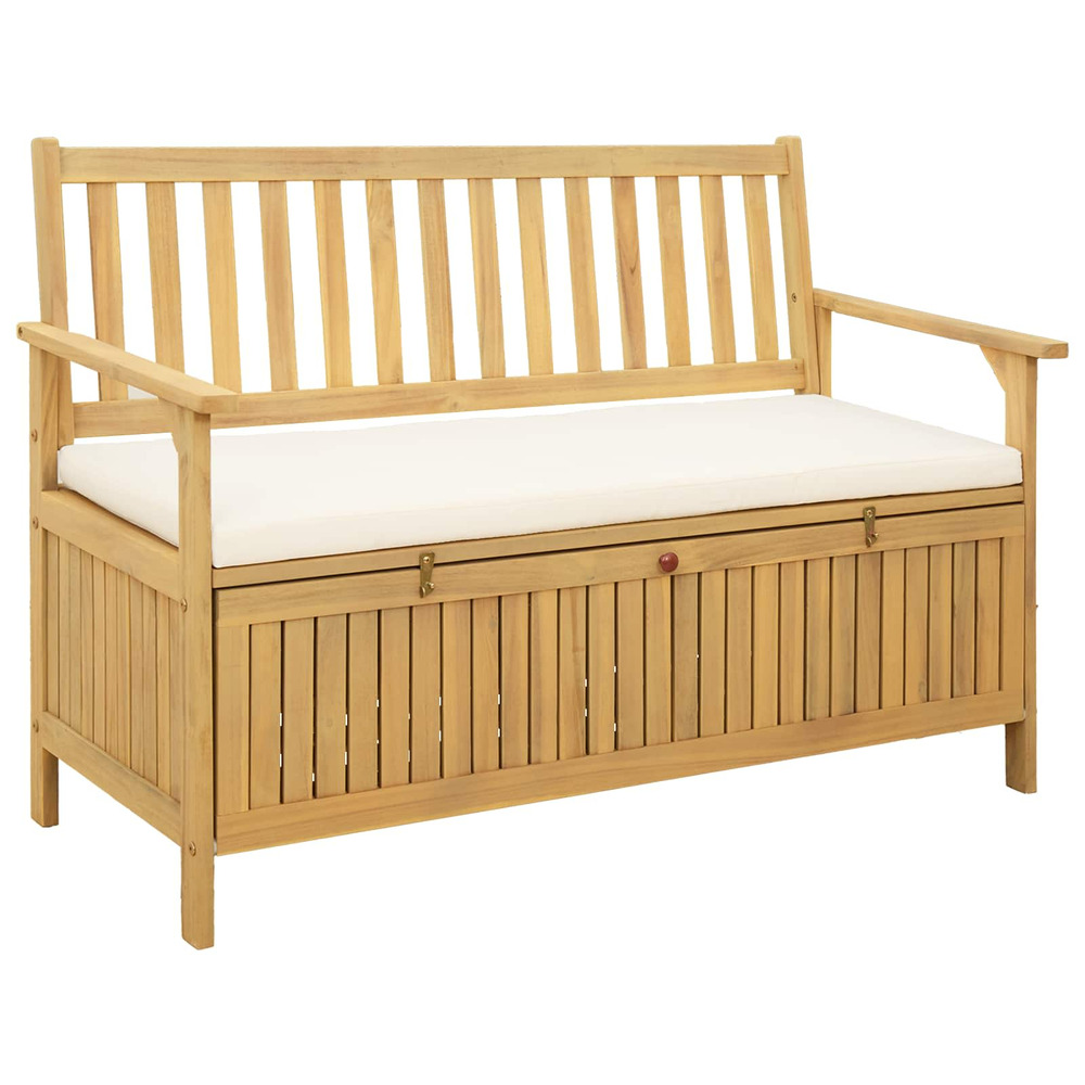 Banc de rangement avec coussin avec stockage 120 x 63 x 84 cm