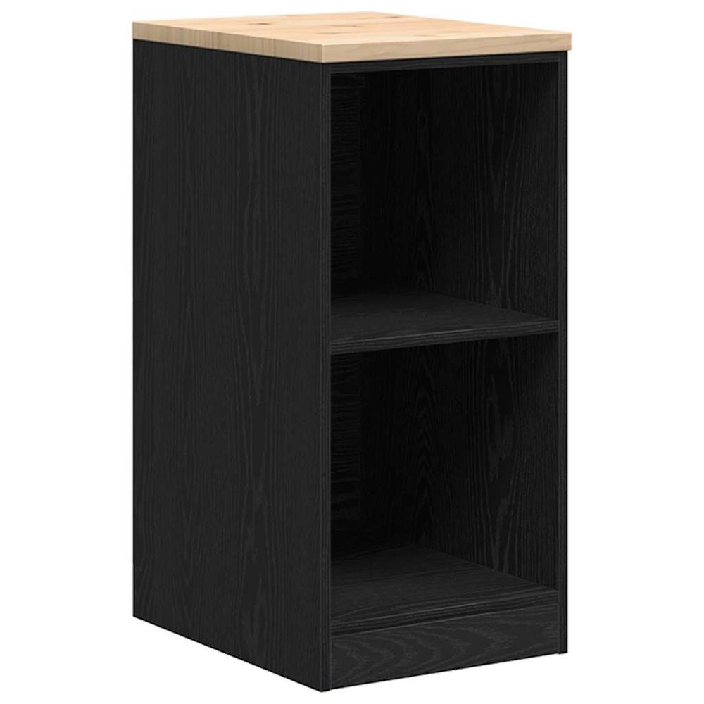 Armoire de rangement de garage noir 40x51x85 cm bois de pin