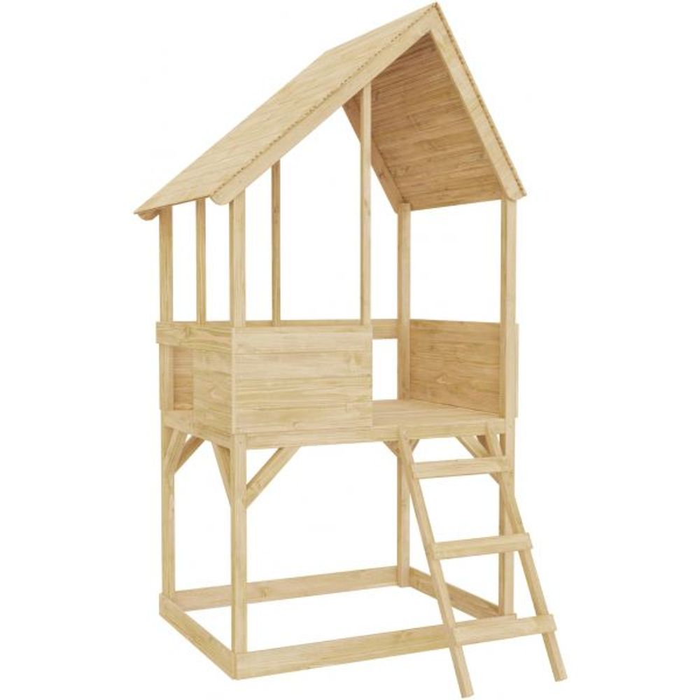 Cabane enfant sur pilotis avec bac à sable lookout sans glissière