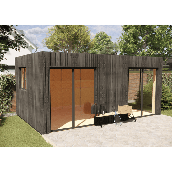 Studio jardin location saisonnière en bois 5,5 x 3,5 x 2,7 m / menuiseries alu k-line