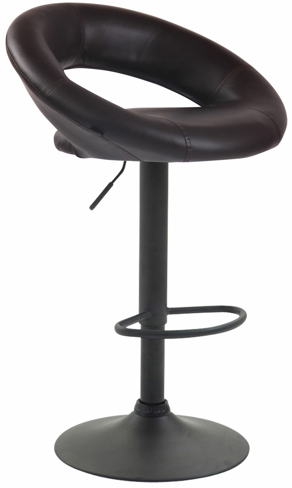 Tabouret de bar olinda simili cuir noir