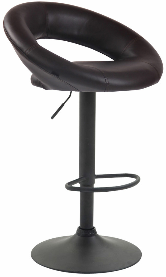 Tabouret de bar olinda simili cuir noir