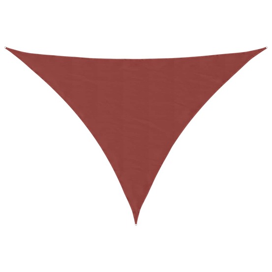 Voile de parasol tissu oxford triangulaire 3x4x5 m terre cuite