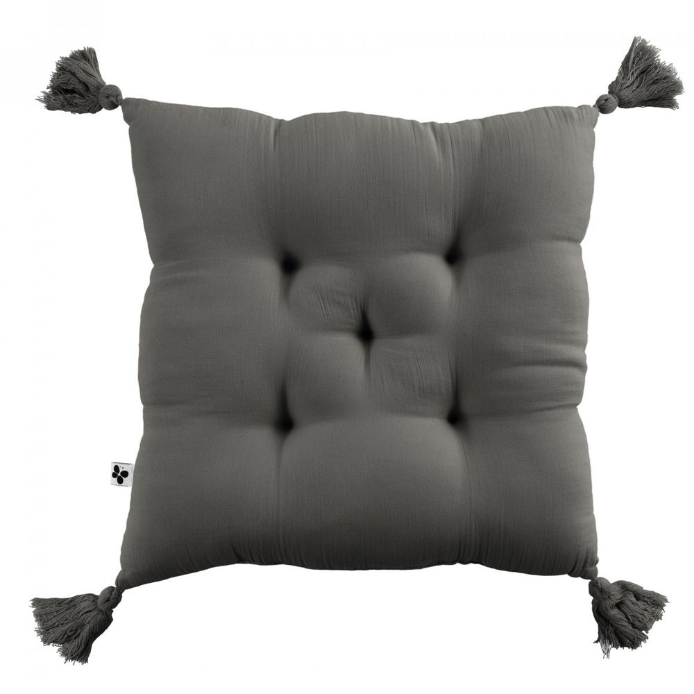 Coussin de chaise assise matelassée gaze de coton gaia