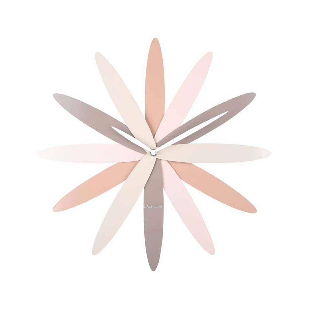 Horloge murale en métal bloom rose