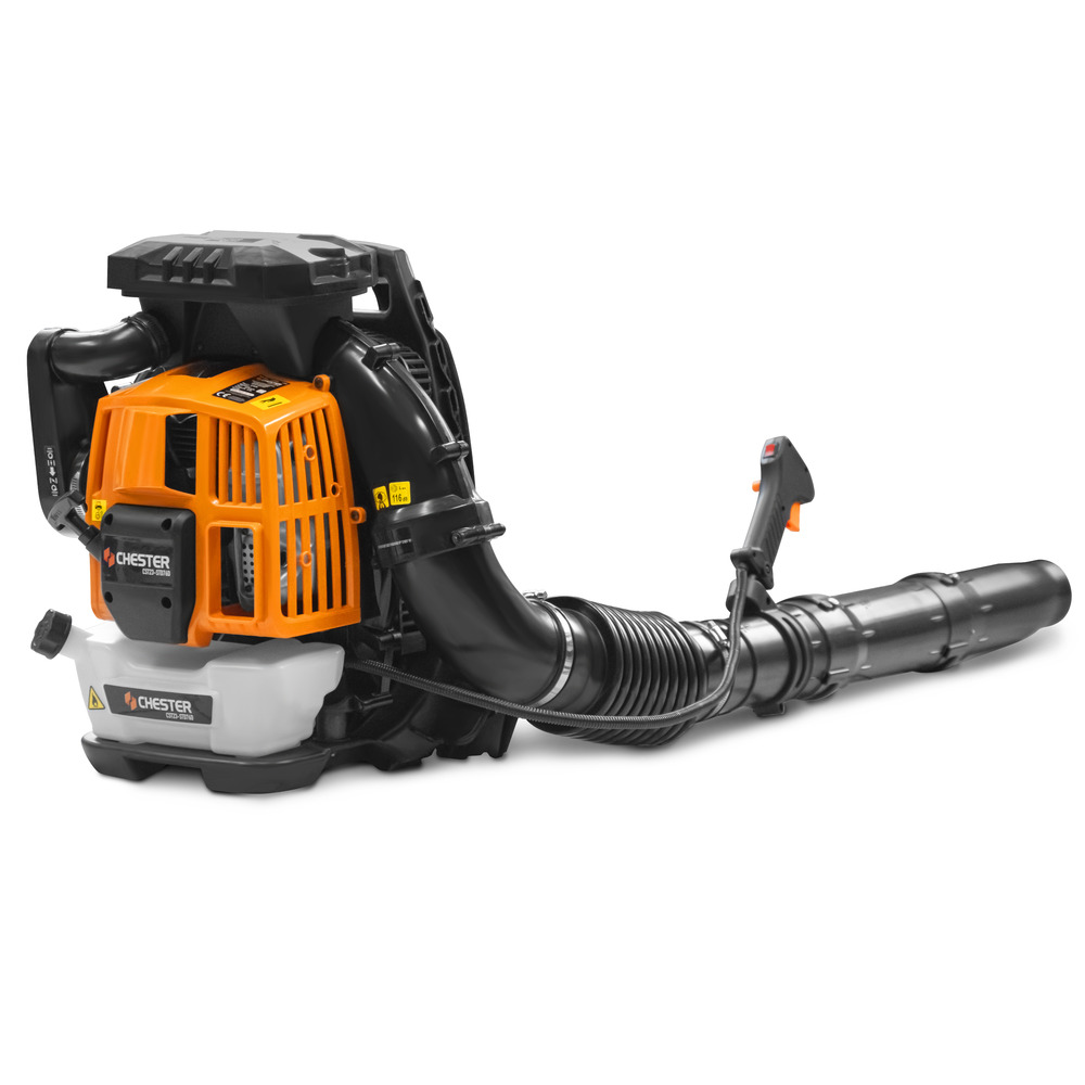 Souffleur de feuilles thermique dorsal chester 79 cm³ - puissant 3.5 kw - 367 km/h - 1490 m³/h - harnais pro