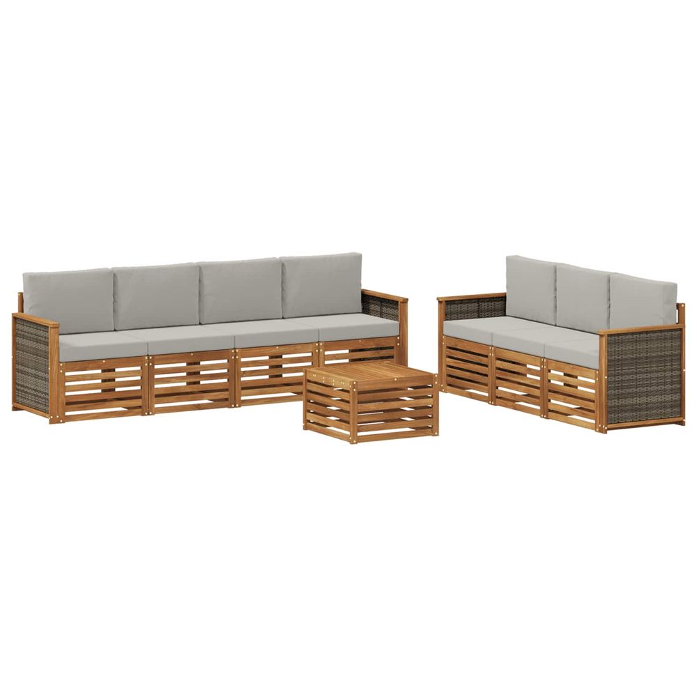 Ensembles de canapés 8 pc bois d'acacia massif