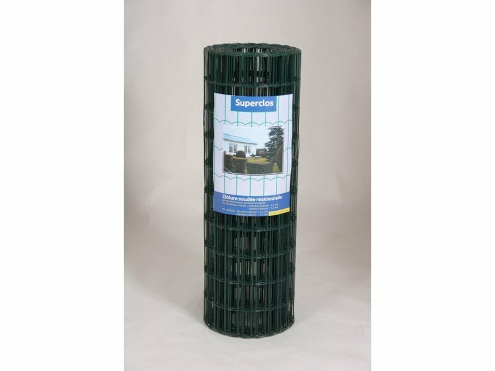 Grillage superclos plus vert, maille 100 x 50 mm, diam. 2.5 mm, h. 0.80 x l. 10 m