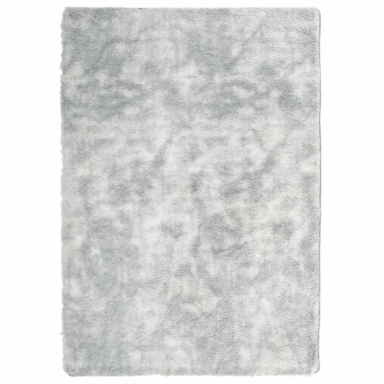 Tapis shaggy à poils longs navarra gris argenté 240x340 cm