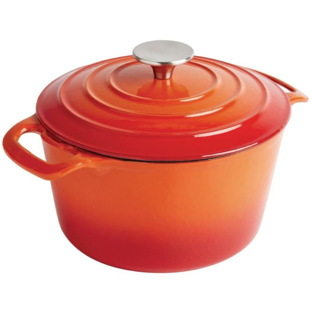 Cocotte ronde en fonte orange vogue 3.2 l