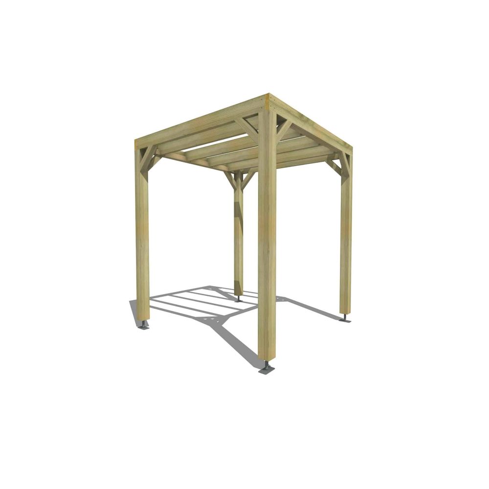 Pergola bois • 2m x 2m • indépendante • sens profondeur • livraison comprise