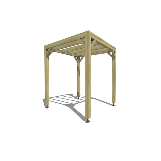 Pergola bois • 2m x 2m • indépendante • sens profondeur • livraison comprise