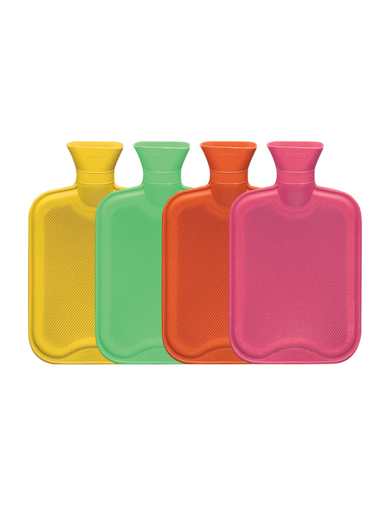 Bouillotte caoutchouc 2l coloris assortis