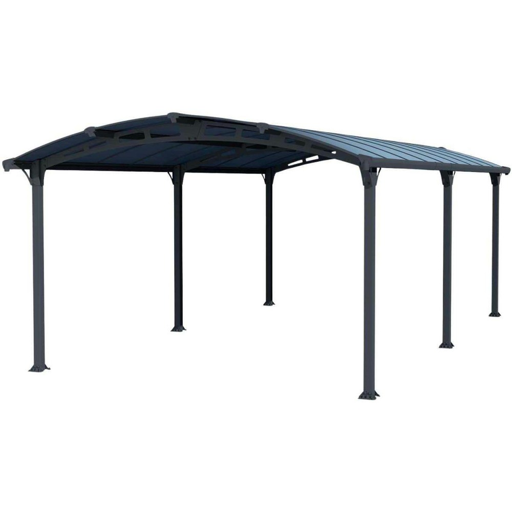 Carport en aluminium et polycarbonate arcadia 6.49 x 3.59 m