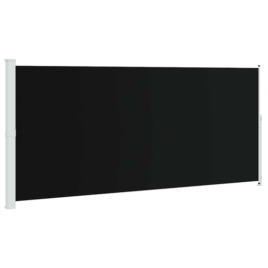 Auvent latéral rétractable de patio 220x500 cm noir