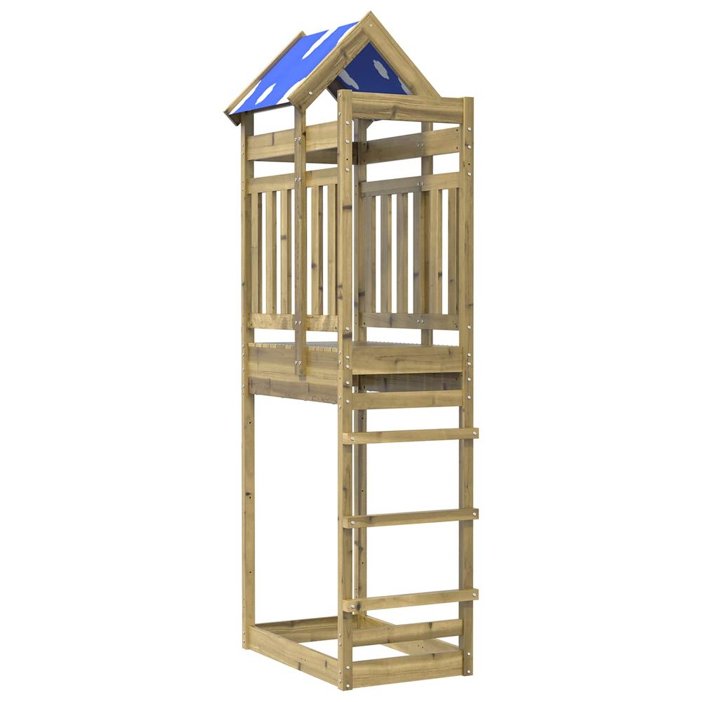 Tour de jeu marron 52,5 x 85 x 239 cm bois massif imprégné