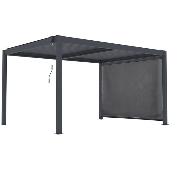 Pergola bioclimatique avec led et store en aluminium