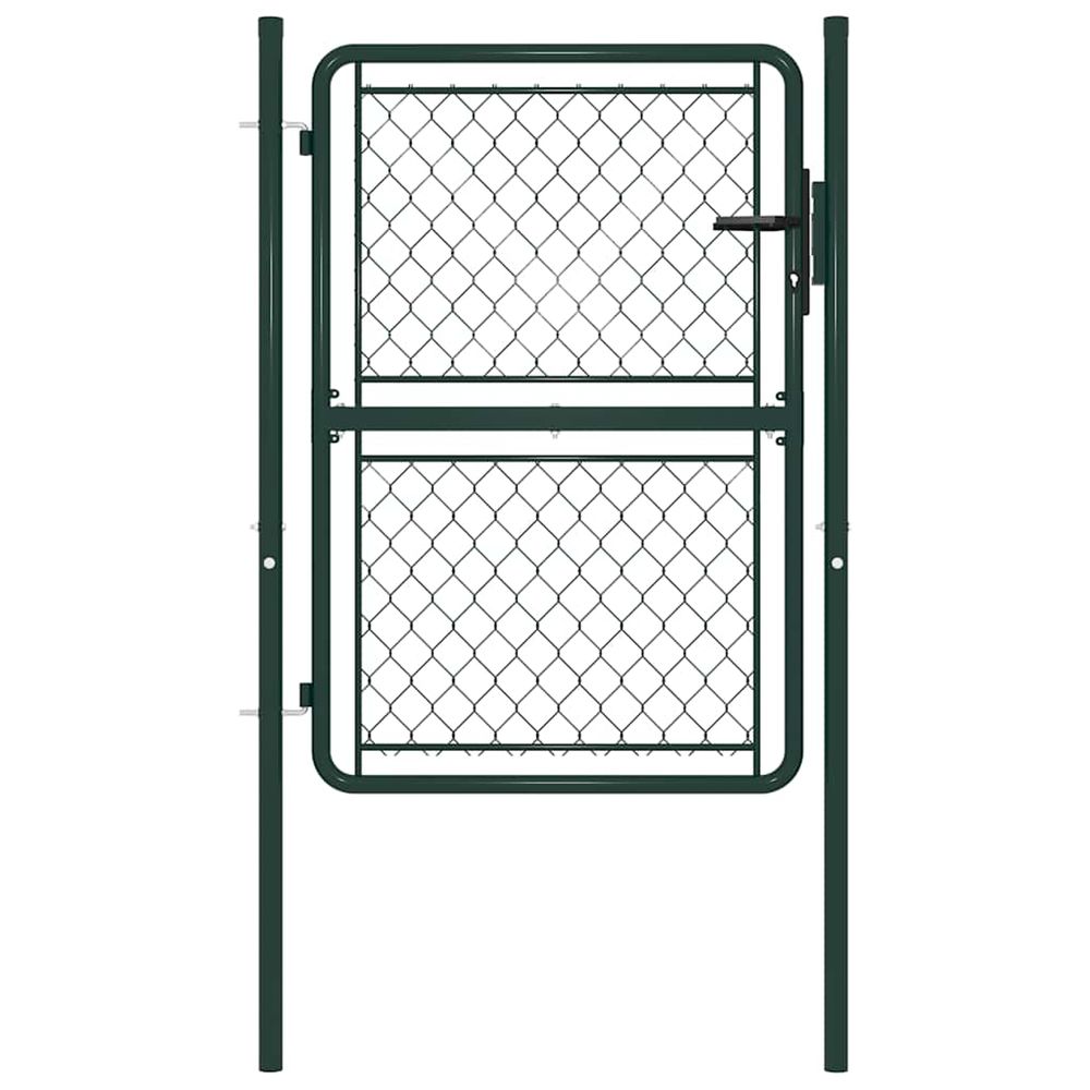 Portail de jardin en acier vert 100 x 150 cm