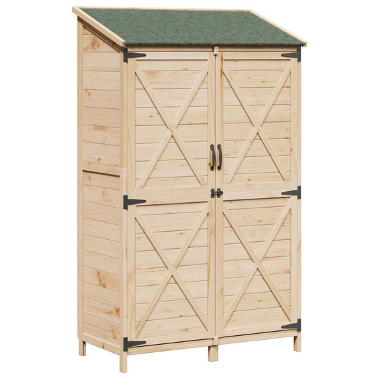 Abri de jardin naturel 106 x 56 x 176,5 cm bois de sapin massif