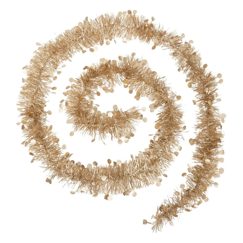 Guirlande de noël large 10 cm beige nude avec pastilles longueur 2 mètres