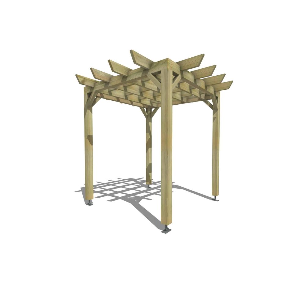 Pergola bois • 2m x 2m • indépendante • style retro • livraison comprise