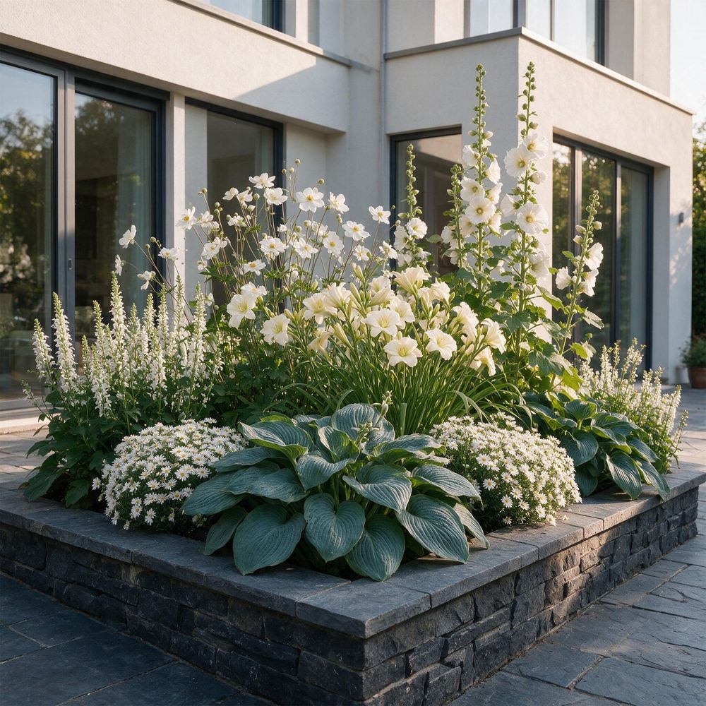 Pack massif en blanc - 12 plants - h 15-25 cm, pot ø11 cm