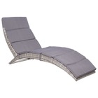 Transat chaise longue bain de soleil lit de jardin terrasse meuble d'extérieur pliable 159 x 57 x 76 cm avec coussin résine t