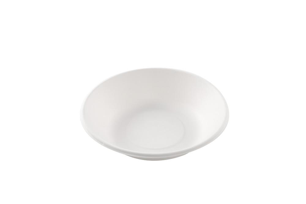 Assiette creuse blanche en canne à sucre ø 19 cm - 800 unités - betik
