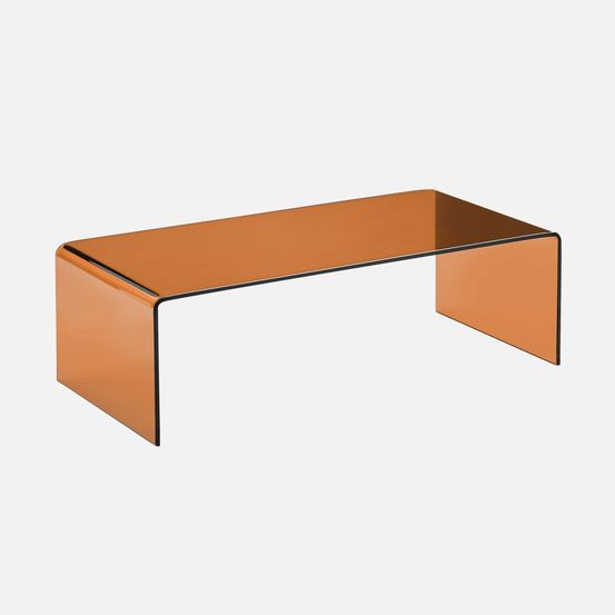 Table basse rectangulaire en verre trempé 110cm - glintz