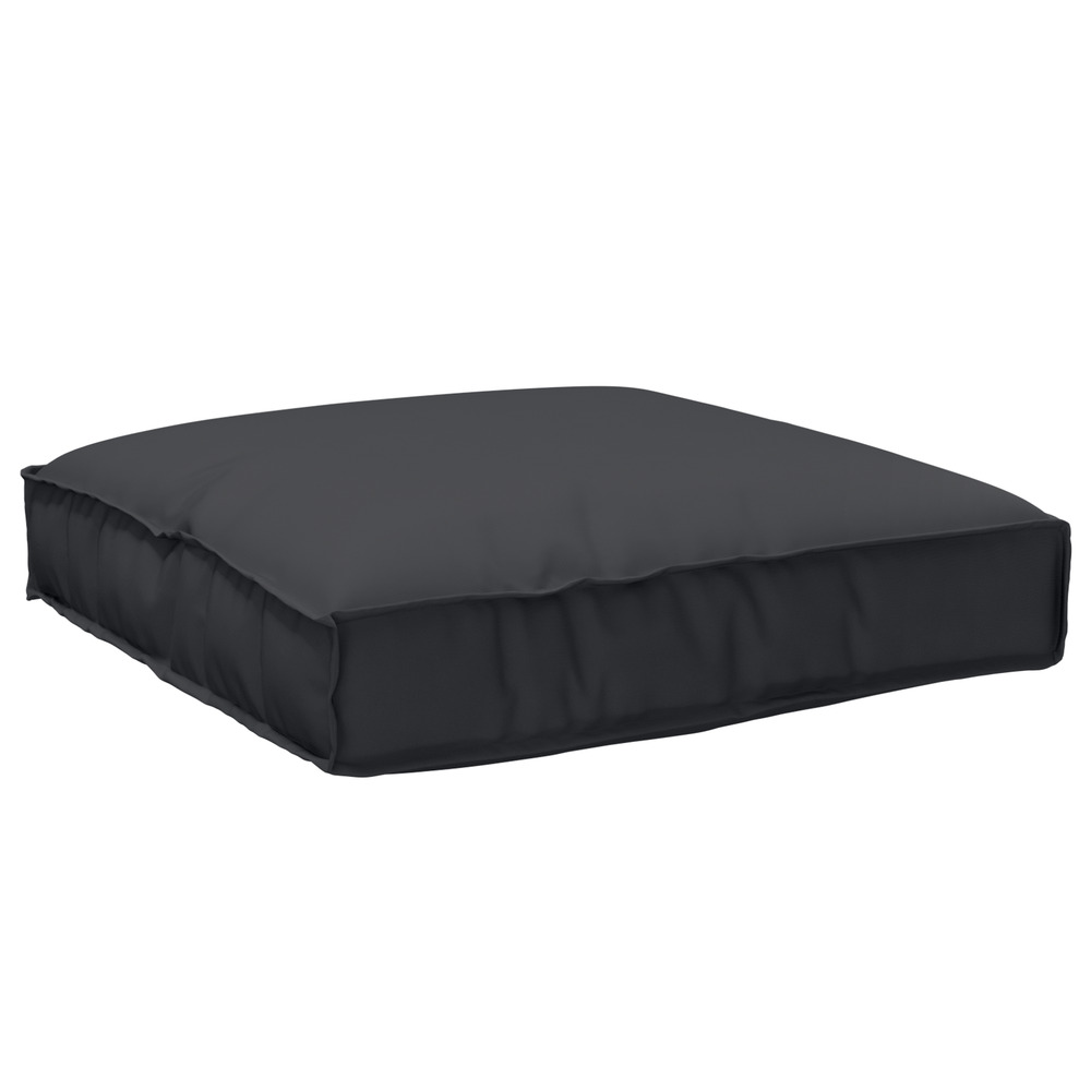 Coussin pallet pour siège noir 80x80x12 cm tissu oxford