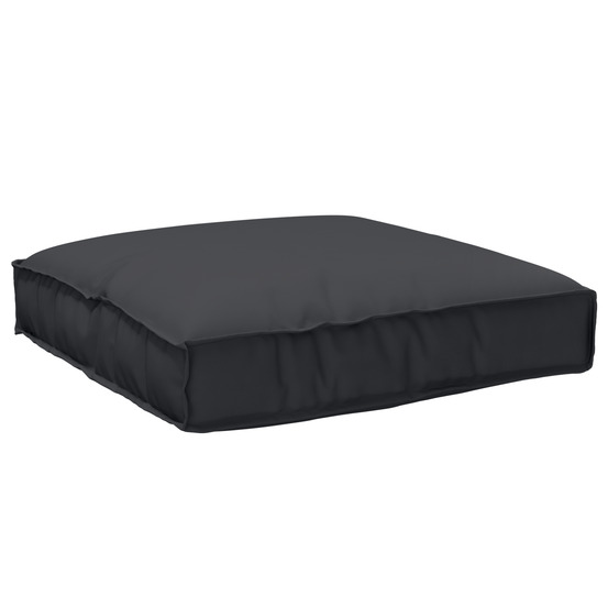 Coussin pallet pour siège noir 80x80x12 cm tissu oxford