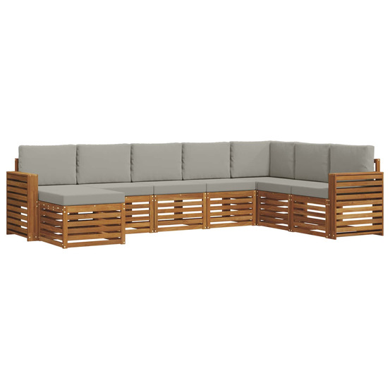 Ensemble de canapé d'angle 8 pcs gris naturel et clair