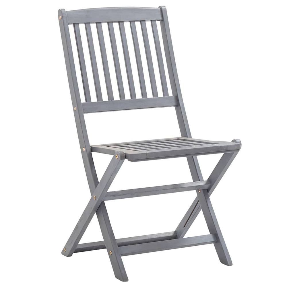 Chaises pliables d'extérieur lot de 8 bois d'acacia solide