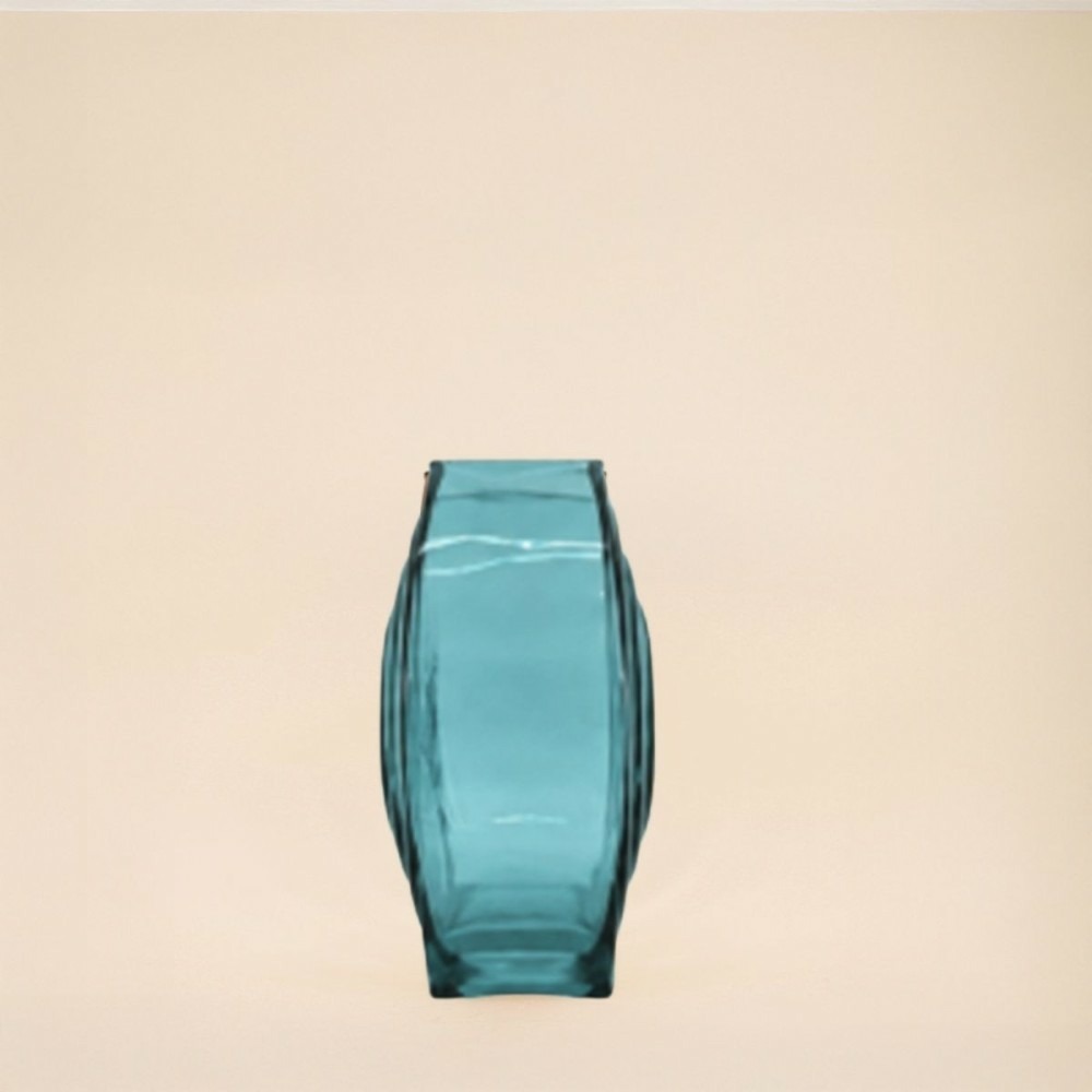 Vase verre vintage géométrique, h19cm