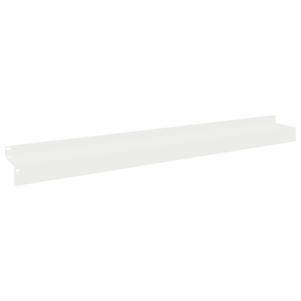 Bordure de pelouse 20 pc 100 x 10 x 8 cm acier blanc