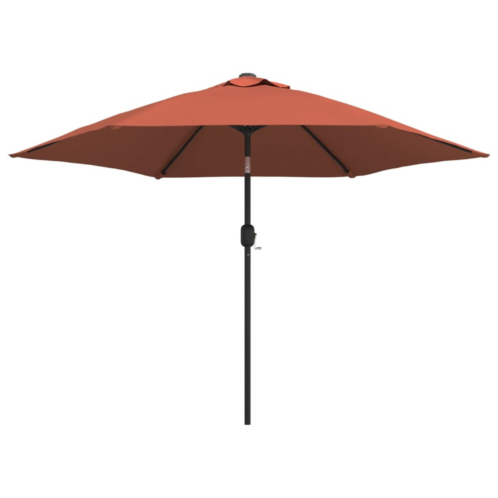 Parasol de jardin avec mât en métal terre cuite 300 cm