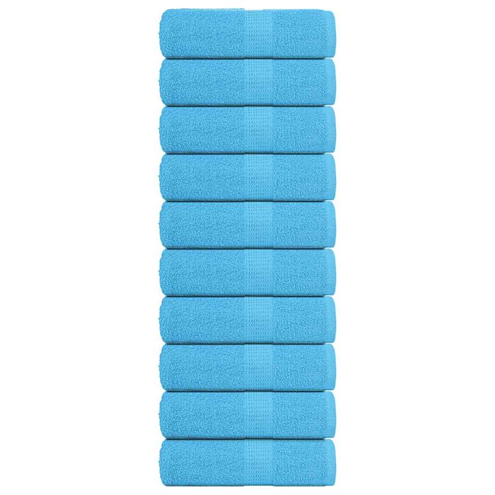 Serviettes d'invité frogn 10 pcs turquoise 30x50cm 360 g/m²