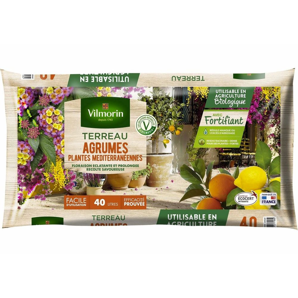 Terreau agrumes plantes méditerranéennes - 40 l