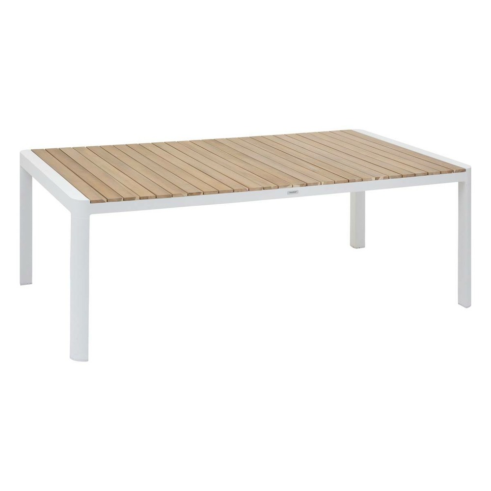 Table de jardin rectangulaire paradize acacia en aluminium