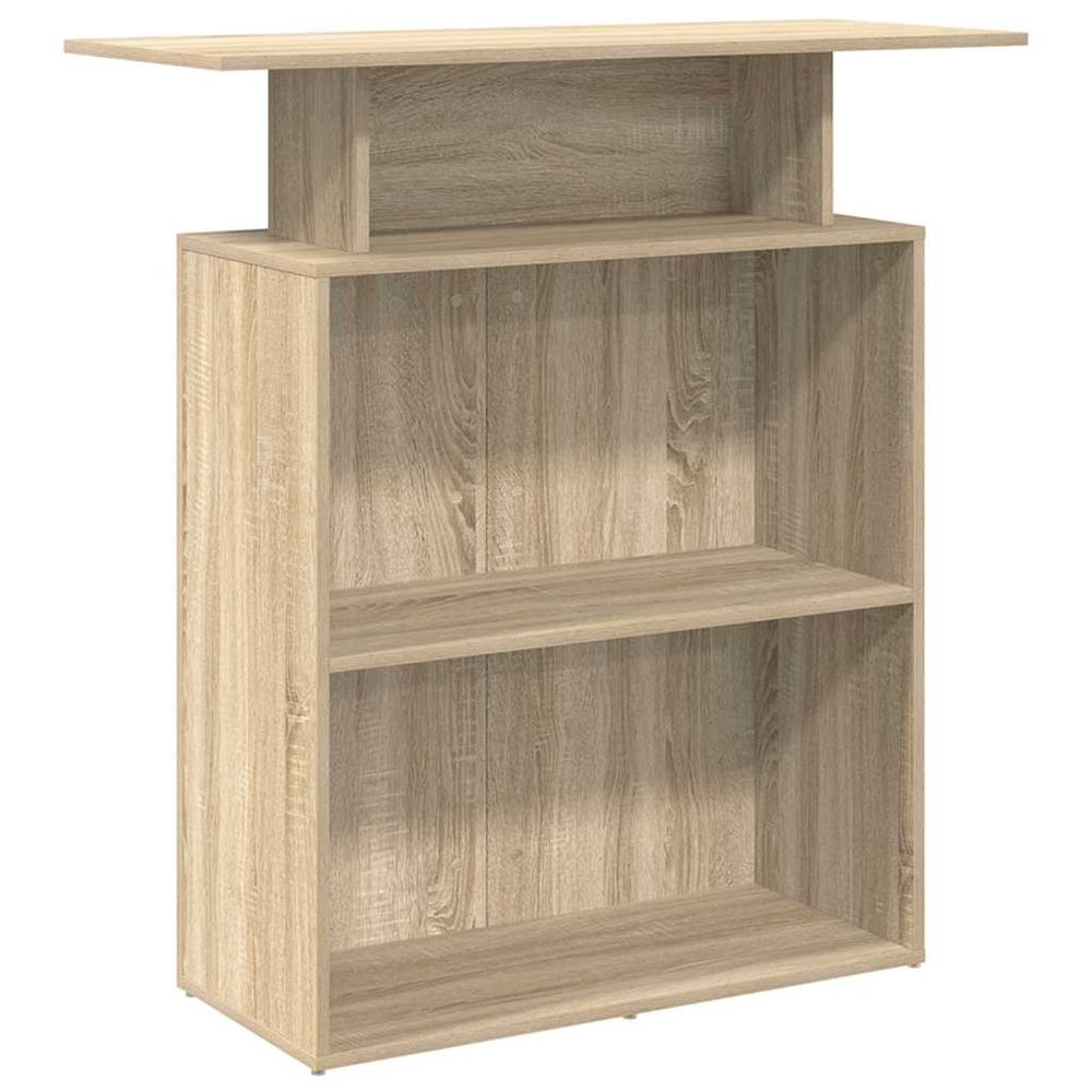 Bureau de réception chêne sonoma 100x40x104 cm bois d'ingénierie